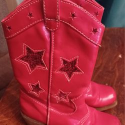 Red Cowgirl Boots With Stars By Gymboree 