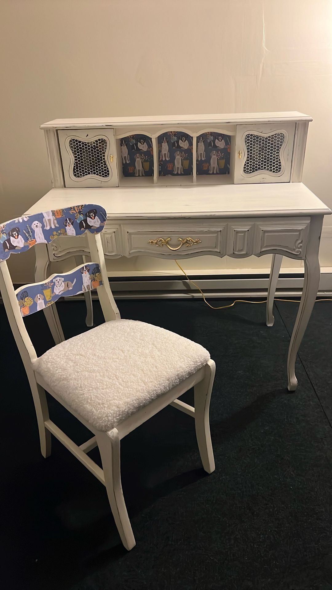 French Provincial Desk With Chair