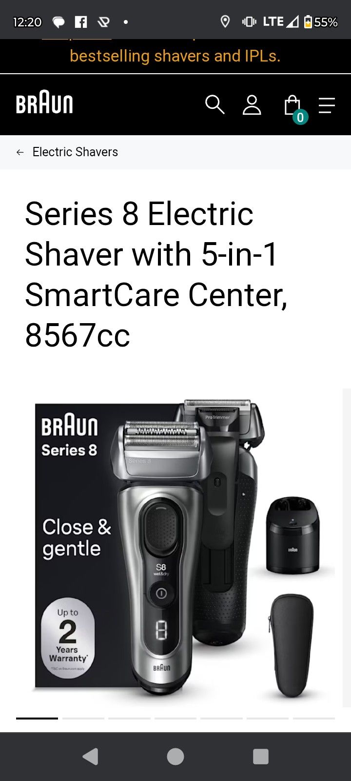 Braun 8 Series Electric Razor