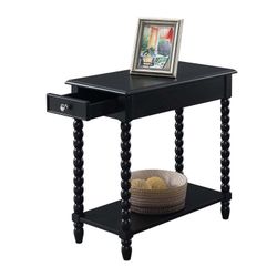 Black High Quality New in Box Wooden End Table/Nightstand