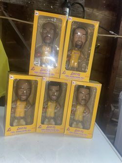 2004 AND 2005 LAKER STARTING 5 BOBBLEHEADS