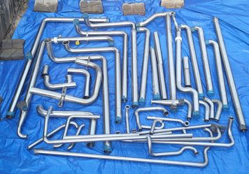 Lot of 304 Sanitary Stainless Steel Pipes & Fittings – Tri-Clamp (Food/Beverage Grade)