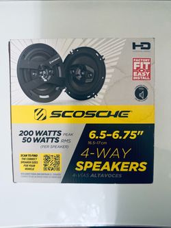 Scosche 6.5–6.75" 4-Way Car Speakers