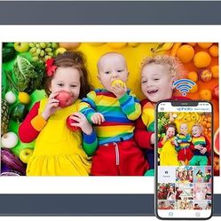 10.1-inch Digital Picture Frame WiFi-Photo-Frame - 16GB Smart Frame, IPS Touch Screen, Auto-Rotate, Slideshow, Load Photo Video from Phone to Digital