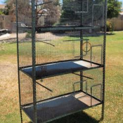 3 Stacked Cages - Chickens, Parrots, Quail