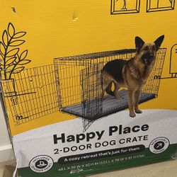 EveryYay Going Places Ultra Tough 2-Door Folding Dog Crate, 48.6" L X 31.1" W X 32.6" H