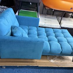 Century - Velvet/Linen Upholstered Lounge Chair