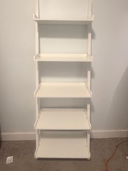 White 5-Tier Ladder Bookshelf