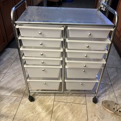 12 drawer rolling cart