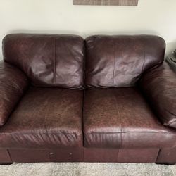 Free Leather Loveseat 