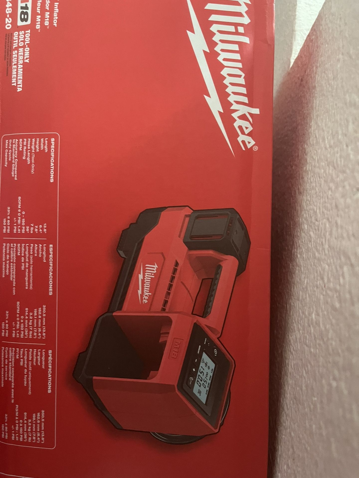 Milwaukee M18 Inflator New !!! IN BOX