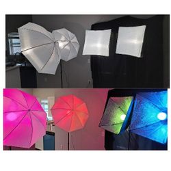 Home Studio Creator Lighting Kit – Umbrellas, Softboxes & RGB Bulbs