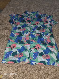 Hurley Tropical Print Button-Up Shirt