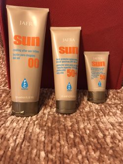 JAFRA SUN (Cooling after sun lotion, body protector sunscreen, oil-free facial sunscreen)