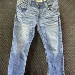 Ariat M4 Men's Low Rise Bootcut Western Denim Blue Jeans, Size 40x32