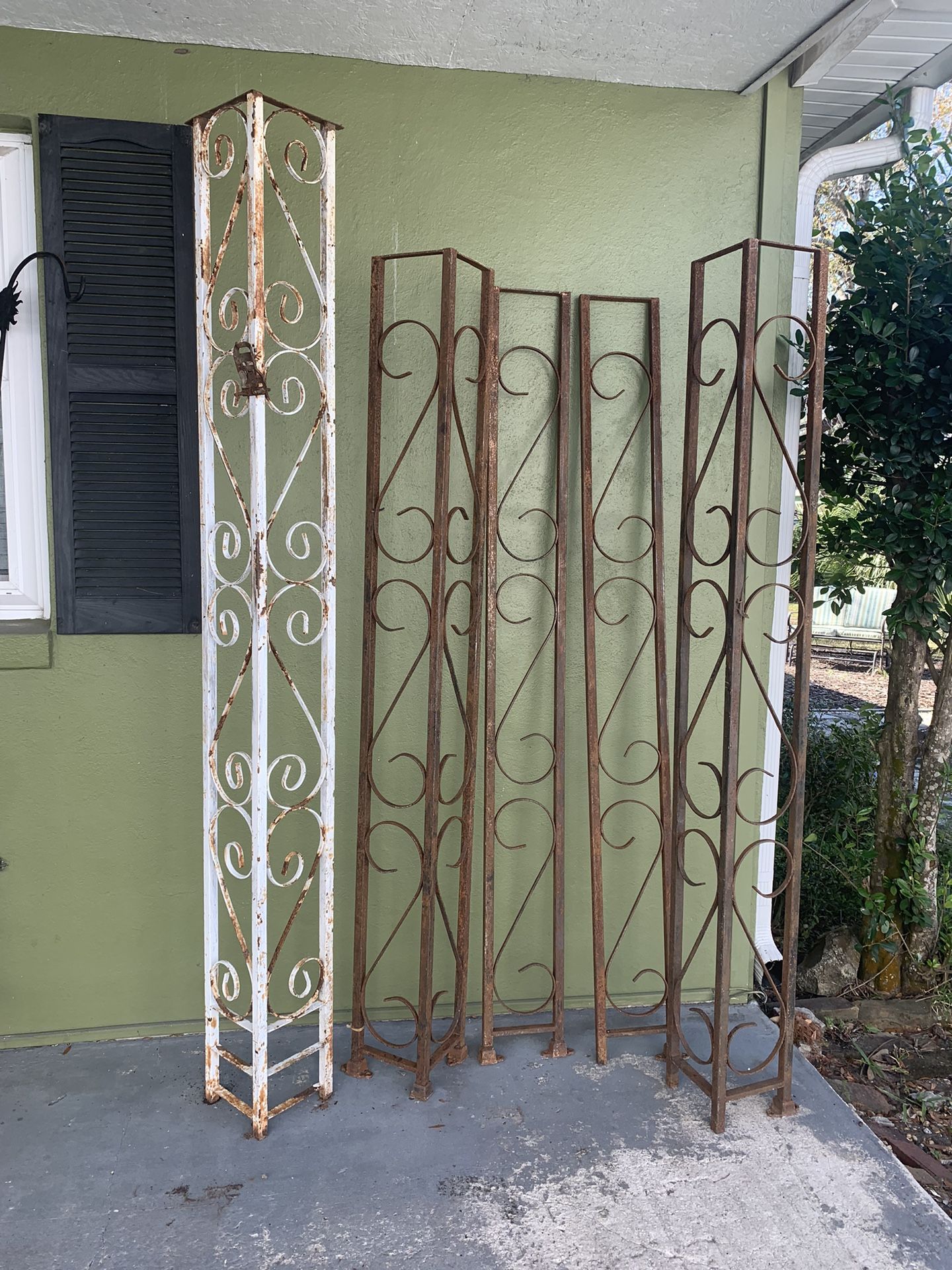 Vintage Wrought Iron Porch Posts