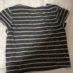 Grey striped crop top