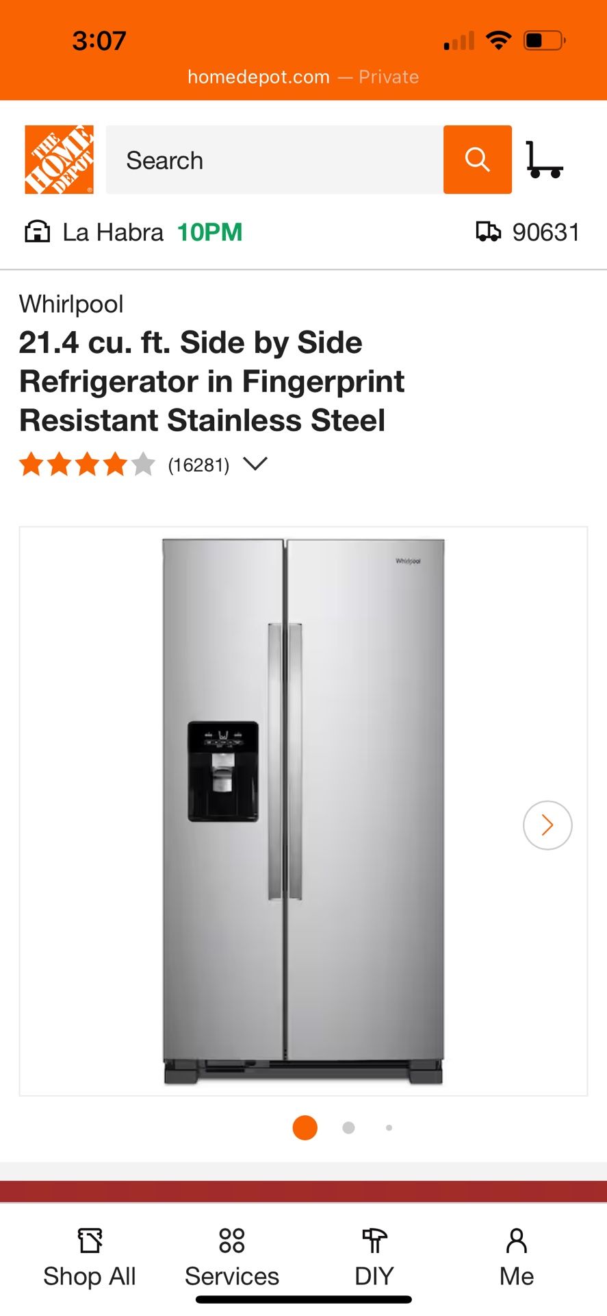 Whirlpool Refrigerator - stainless Steel