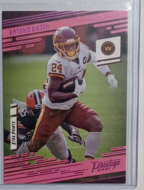 Antonio Gibson25/50 Washington Commanders Xtra Points Pink 2021 Running Back Sports Card
