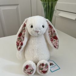 New Jellycat Blossom Berry Cream Bunny Small