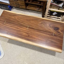 World Market Sansur Rustic Live Edge Wood Coffee Table