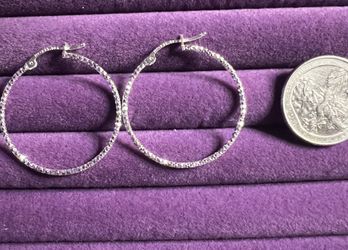 Sterling Silver Hoops/ ARRACADAS DE PLATA 925