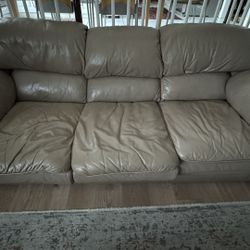 Leather Couch and Loveseat