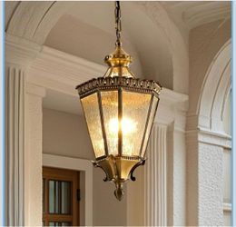 New Milaii Copper Outdoor Pendant Light 19.3" H Brass