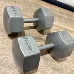 Vintage set.  (2) IVANKO Hex Dumbbells   55 lbs  Total: 110 lbs  $1.8 per pound.