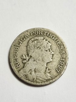 1927 Portugal 1 Escudo Antique Coin