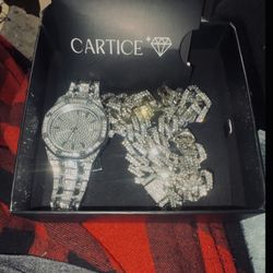 Moissanite Chain & Watch Bundle 