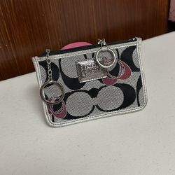Coach Poppy Coin Wallet with keychain