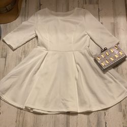 White Short Dress Size Small $30