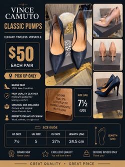 VINCE CAMUTO CLASSIC PUMPS ELEGANT. TIMELESS. VERSATILE.