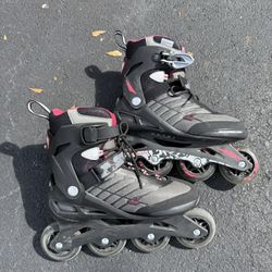Zetrablade Roller Skates Inline Skates Women’s Sz 9 Black and Pink 