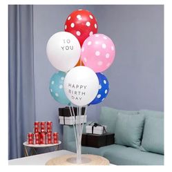 Balloon Sticks 8Sets Balloon Stand Kit Sticks Holder with Base