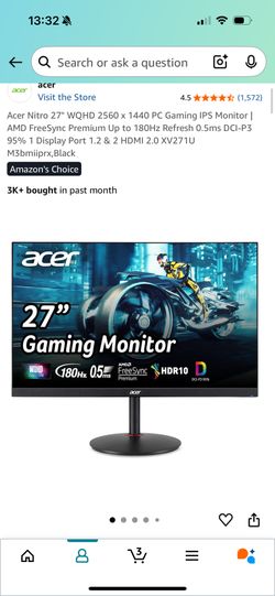 Acer 1440p 180hz Monitor