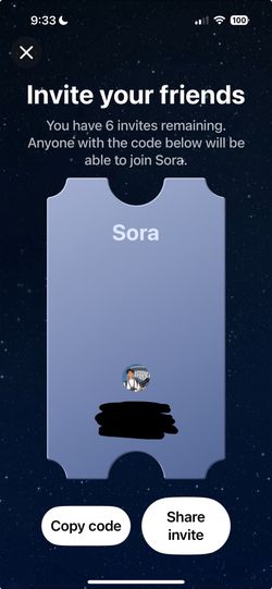 Sora Invite Code