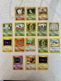 Pokemon Card 2000year Lot 16 Ninetales & Metapod & Diglet