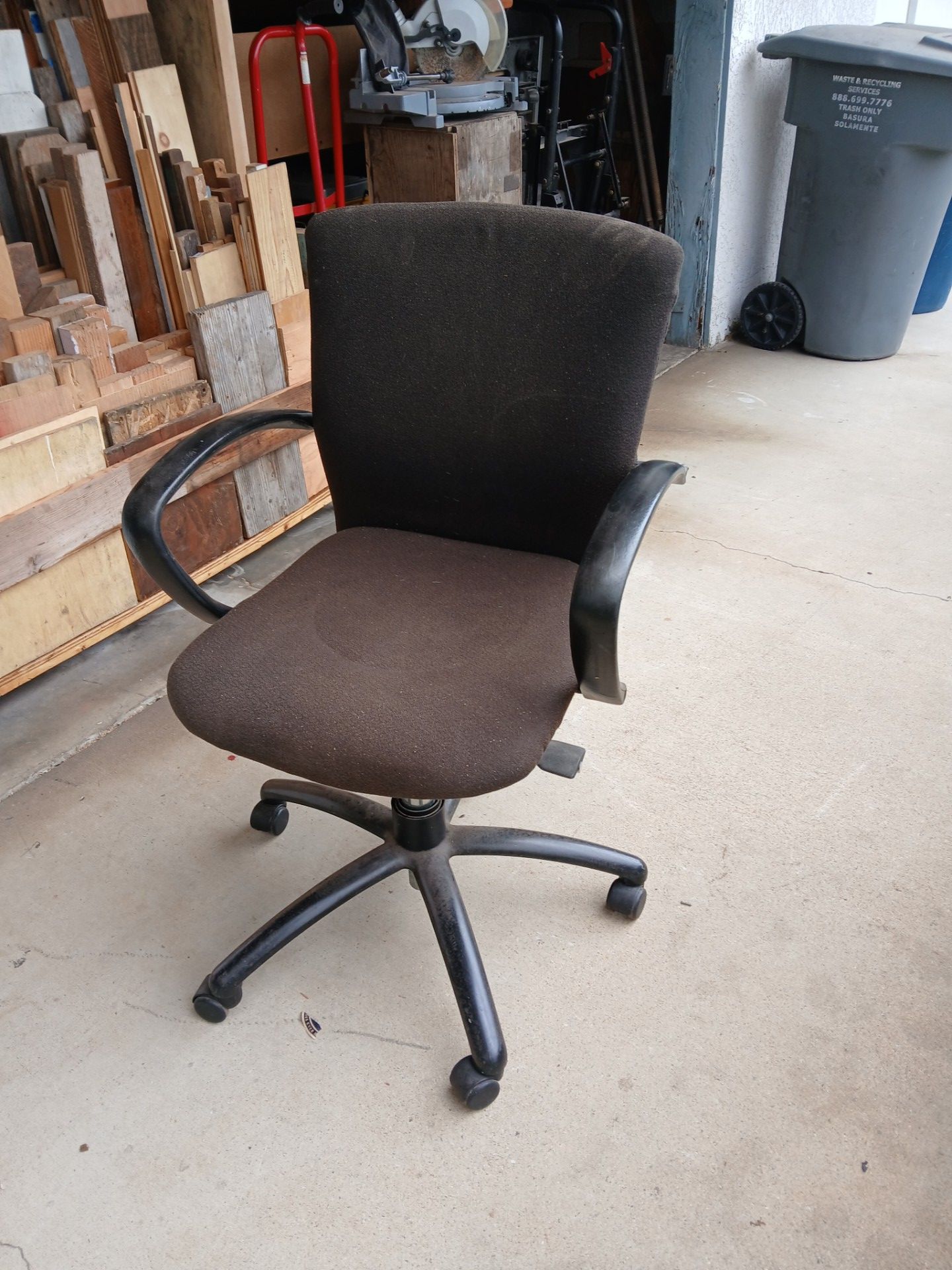 Black Office Rolling Chair Adjustable