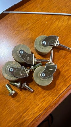 Set of 4 Furniture Caster Wheels with Stems