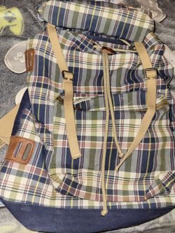 Ralph Lauren Plaid Backpack 