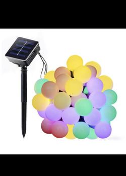 Solar Powered LED Color String Light Garden Path Yard Decor Lamp Outdoor Waterproof