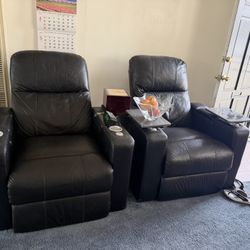 2 Leather Recliners