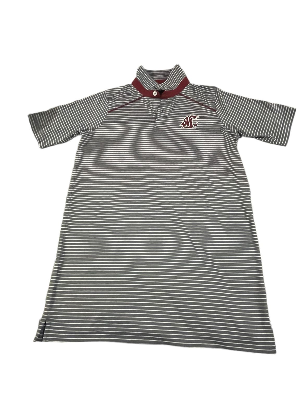 WASHINGTON STATE COUGARS WSU FOOTBALL NCAA POLO SHIRT RUSSELL ATHLETIC SZ SMALL