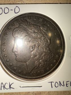 1900-O Morgan Silver Dollar Black Toned