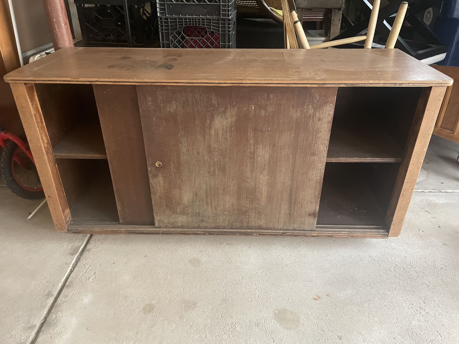 Vintage Cabinet With Sliding Doors