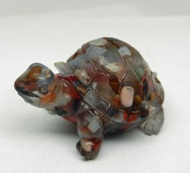 Small Turtle Figurine Mineral Crystals Gemstones For Stress Healing Meditation