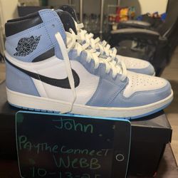 Jordan 1 University Blue Size 14 