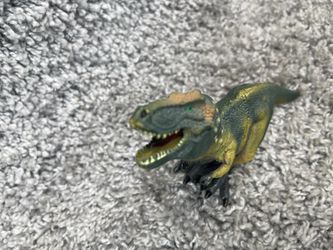 Green Tyrannosaurus Rex Dinosaur T Rex Figurine Toy 8 In Plastic Dino